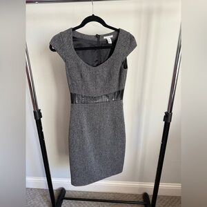 H&M Gray Mini Dress with Black Accent